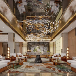 Grand Statement Chandelier Elevates Hotel Lobby