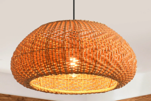 Bohemian Charm: Hand-Woven Rattan Lampshade