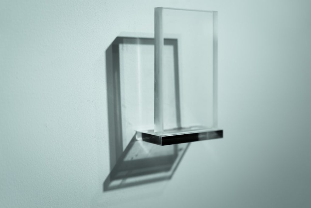 Photo crystal cut glass wall sconce