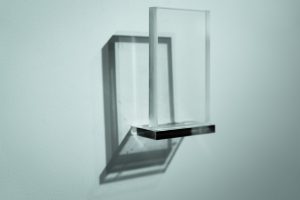 Photo crystal cut glass wall sconce