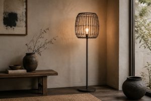 Embracing Imperfection: Wabi Sabi Floor Lamp Cage Shade