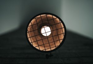 Photo floor lamp cage shade