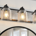 Farmhouse Matte Black Metal Vanity Light Perfect for Stairway Lighting