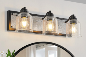 Farmhouse Matte Black Metal Vanity Light Perfect for Stairway Lighting