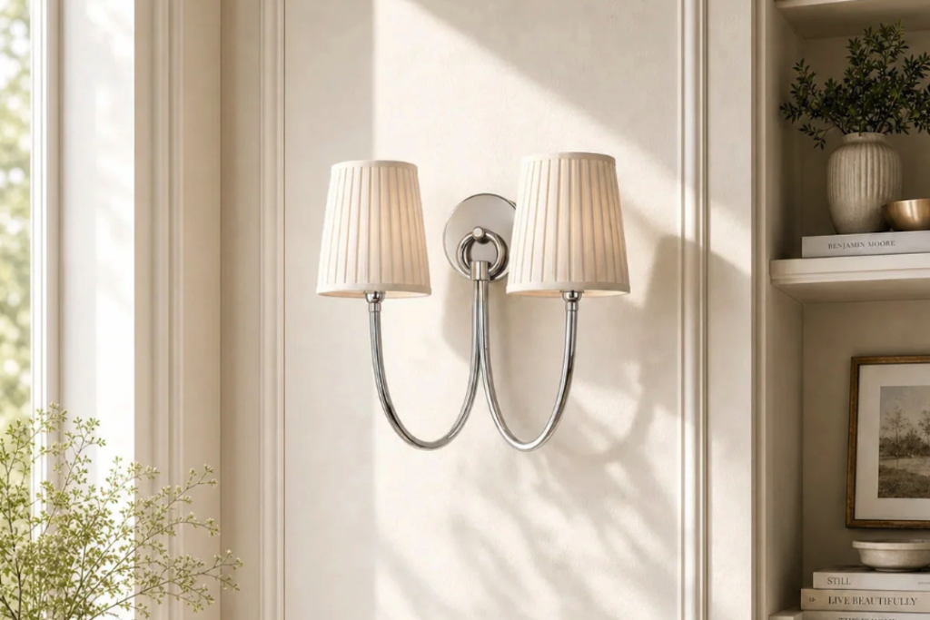 Retro Modern Linen Shade Wall Washer Light for Stylish Entryway